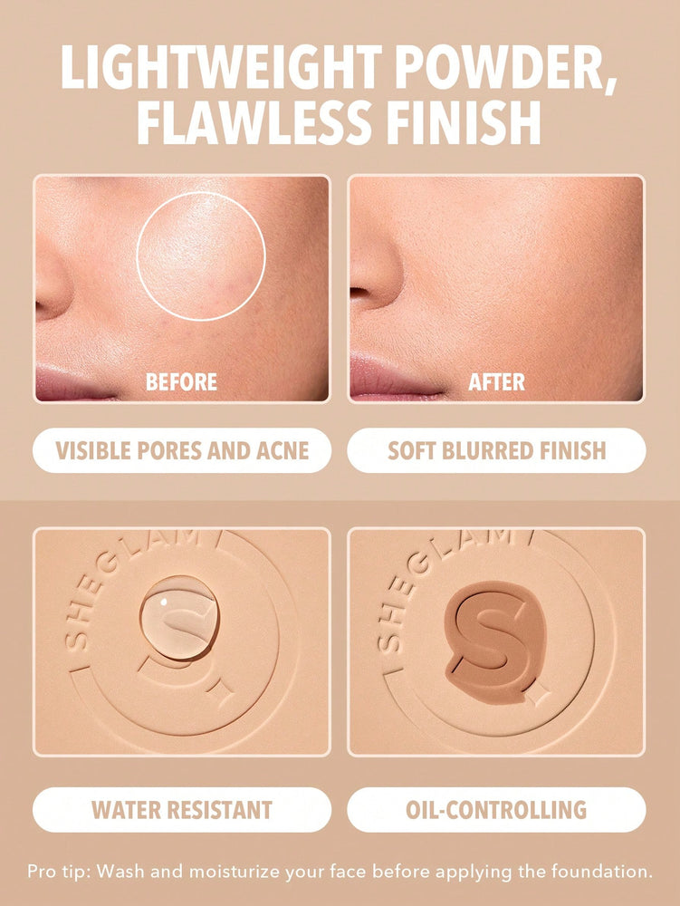 Skin-Focus High Coverage Powder Foundation-Caramel