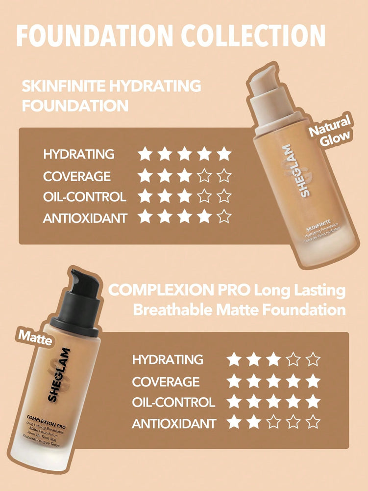 Base Matte Respirável de Longa Duração Complexion Pro-Walnut