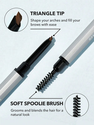 Dual-Ended Fine Eyebrow Pencil - Coffee