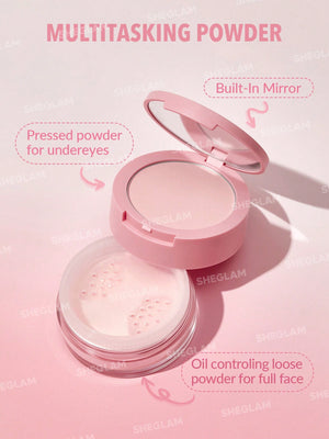 Insta-Ready Face & Under Eye Setting Powder Duo-Bubblegum