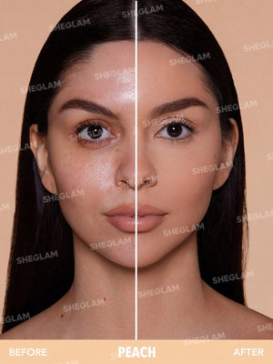 Skin-Focus High Coverage Powder Foundation-Peach