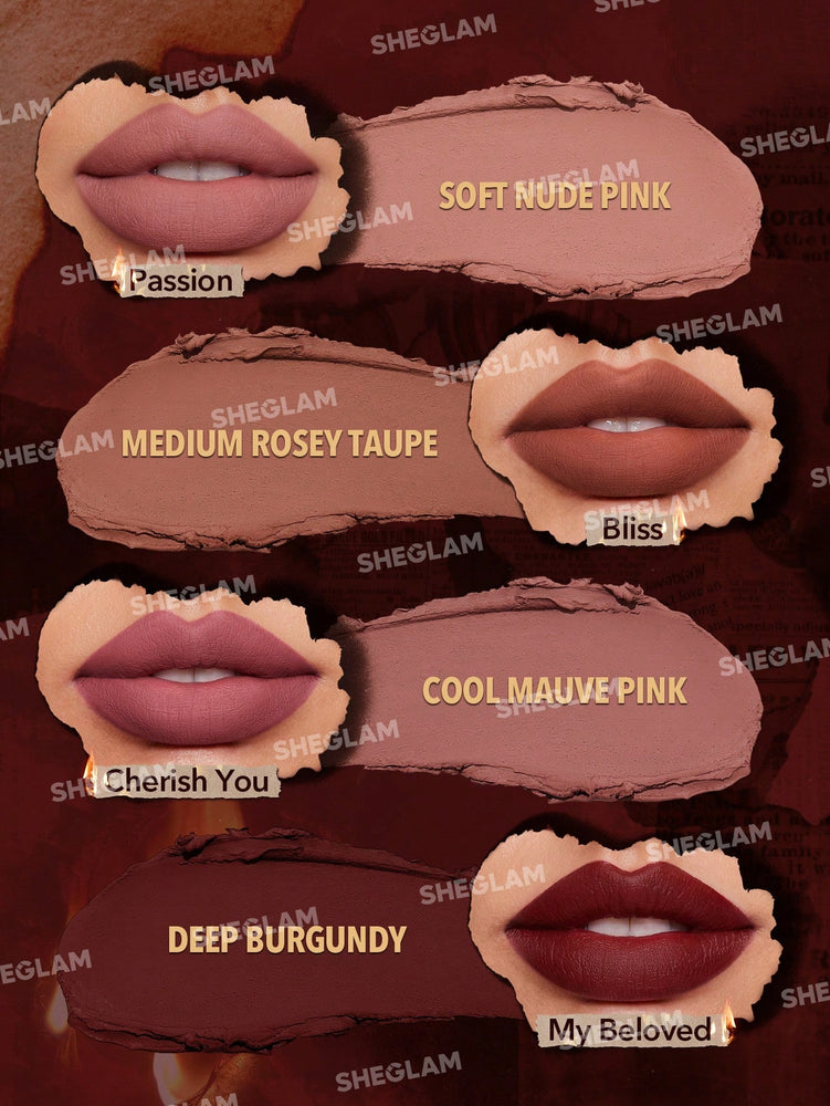 Dynamatte Boom Long-Lasting Matte Lipstick (Ember Rose Set)