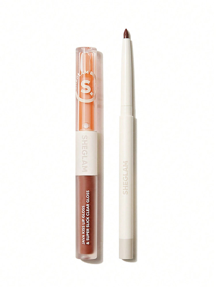 Soft 90's Glam Lip liner y Lip Duo Set-Moody Taupe Lip Set