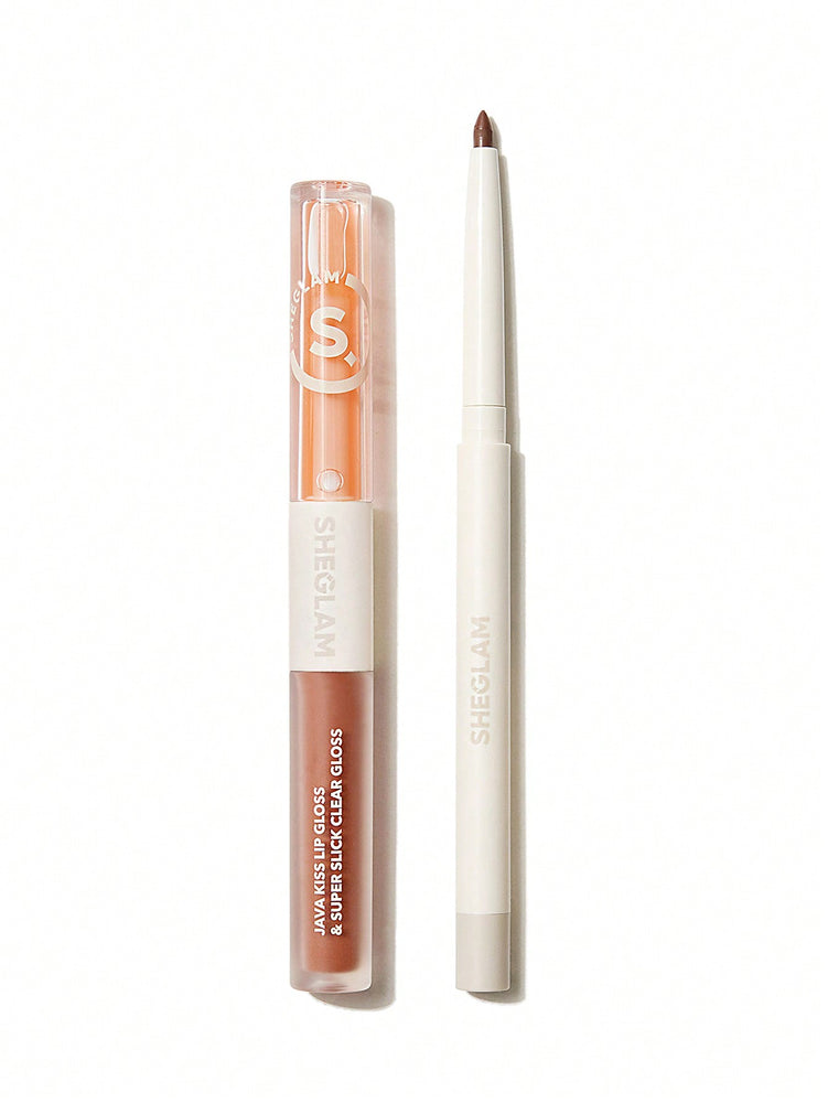 Soft 90's Glam Lip Liner und Lip Duo Set-Pouty Nude Lip Set