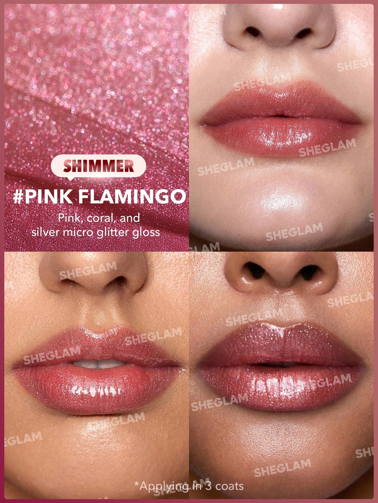 Pout-Perfect Shimmer Lip Plumper-Pink Flamingo